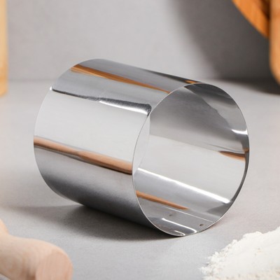 Форма для выпечки и выкладки «Круг», h=8,5 см, d=8 см, нержавеющая сталь