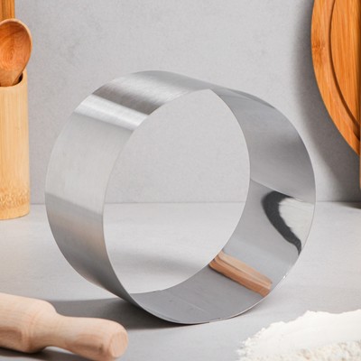 Форма для выпечки и выкладки «Круг», h=8,5 см, d=16 см, нержавеющая сталь