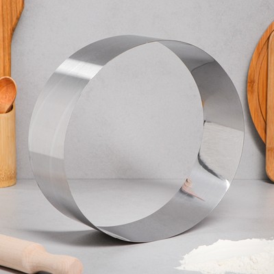 Форма для выпечки и выкладки «Круг», h=8,5 см, d=26 см, нержавеющая сталь