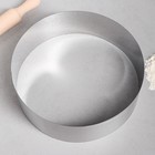 Форма для выпечки и выкладки «Круг», h=8,5 см, d=26 см, нержавеющая сталь - Фото 2