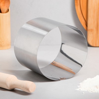 Форма для выпечки и выкладки «Круг», h=12 см, d=14 см, нержавеющая сталь