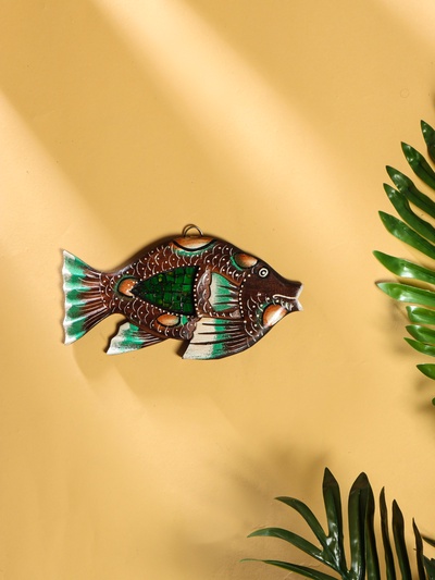 Панно «Рыбка морская», 20×1.5×10 см, дерево
