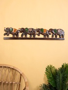 Панно «Семья слонов», 100×1.5×18 см, дерево, МИКС - Фото 1