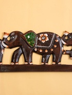 Панно «Семья слонов», 100×1.5×18 см, дерево, МИКС 4575560