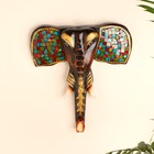 Сувенир интерьерный "Голова слона" дерево 30х4х30 см - фото 318331788