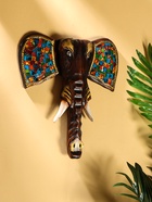 Сувенир интерьерный «Голова слона», 30×4×30 см, дерево - Фото 2