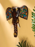 Сувенир интерьерный «Голова слона», 30×4×30 см, дерево - Фото 3