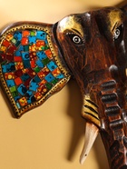 Сувенир интерьерный «Голова слона», 30×4×30 см, дерево - Фото 4