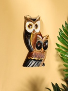 Панно «Совушки», 14×1.5×25 см, дерево - фото 57935746