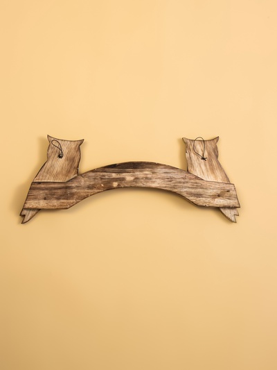 Панно «Совушки welcome», 50×4×20 см, дерево