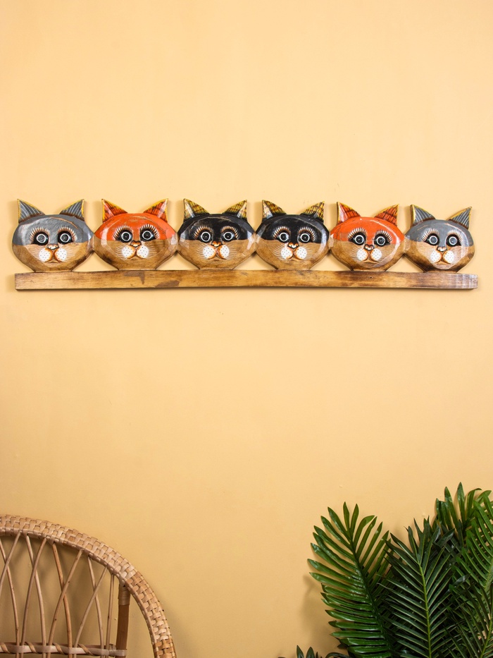 Панно «Котята», 100×1.5×17 см, дерево