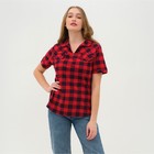 Рубашка женская «Катрин» цвет красный, размер 44 - фото 9000023