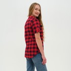 Рубашка женская «Катрин» цвет красный, размер 44 - Фото 2