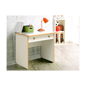 Стол компьютерный №7, 800 × 580 × 750 мм, лдсп, цвет белый / оранжевый