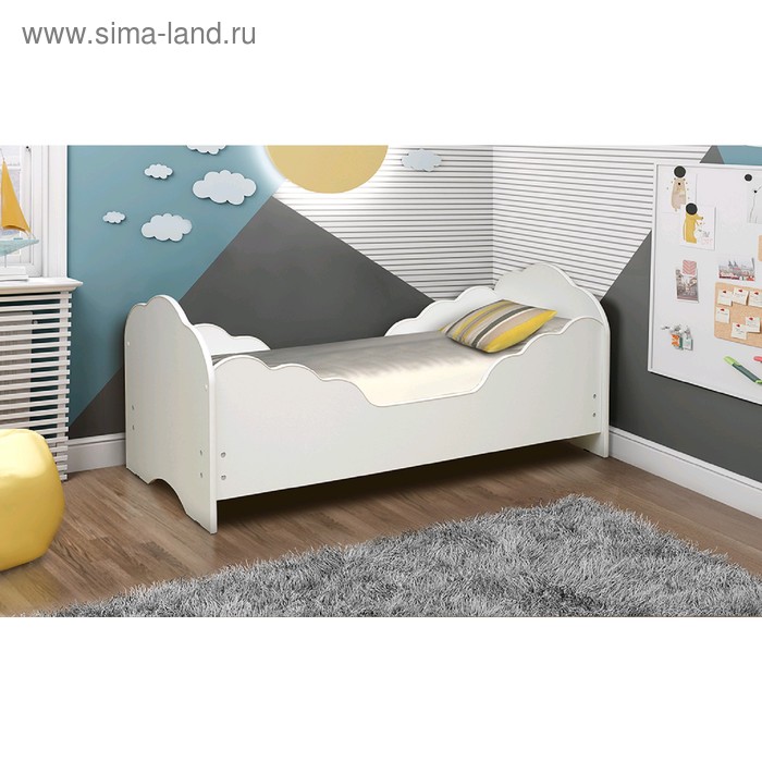 Кровать детская «Малышка №5», 1400х600 мм, лдсп, цвет белый - Фото 1
