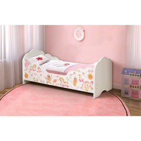 Кровать детская «Малышка №4», 1400 × 600 мм, лдсп, цвет белый / фотопечать для девочек