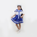 Карнавальный костюм «Морячка», платье, бескозырка, р. 36, рост 140 см - фото 11062511
