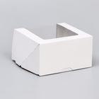 Кондитерская упаковка с окном, белая, 18 х 18 х 10 см 5073687