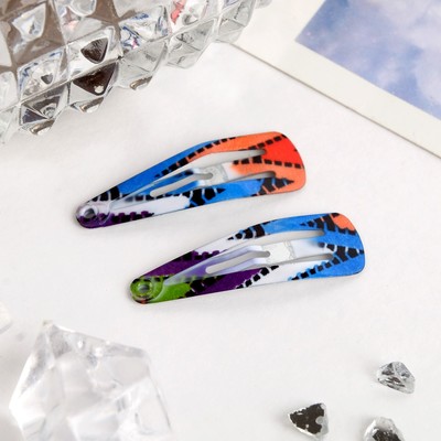 Невидимка для волос "Малышка" (набор 12 шт) геометрия, 3 см, микс