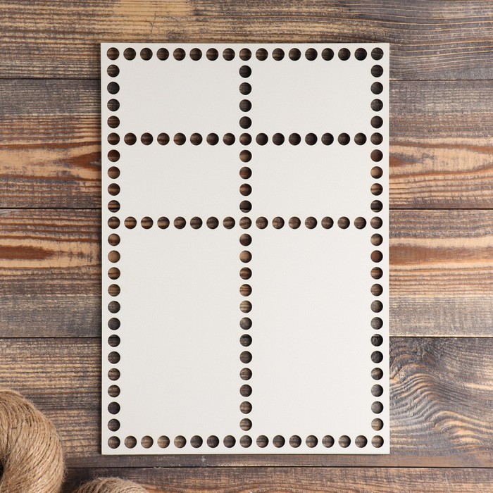 

Заготовка для вязания "Прямоугольник, перфорация", донышко лхдф, размер 30×21 см