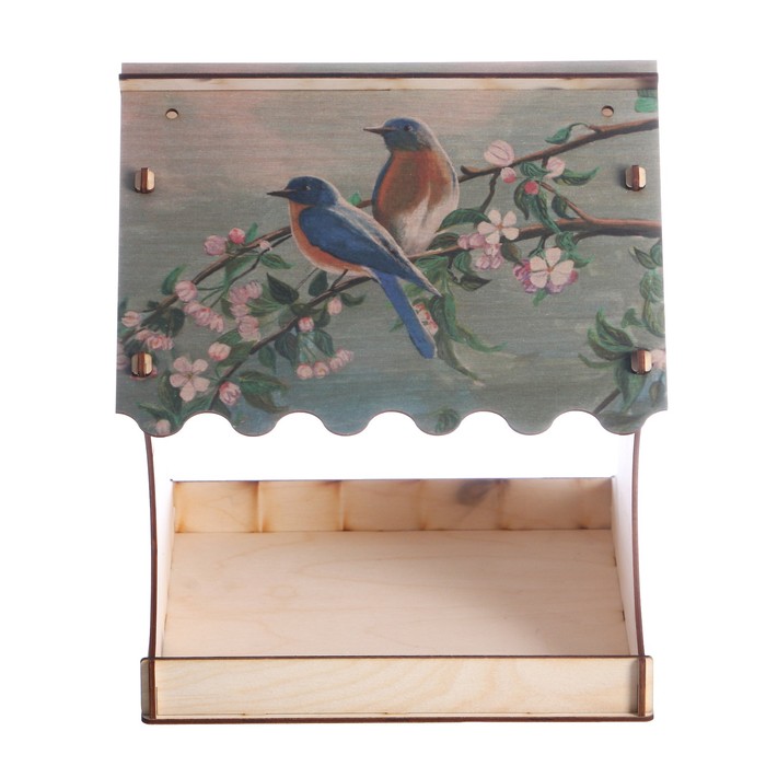 Кормушка для птиц "Яркие птички", с принтом, 24×24×27 см - фото 1908566311