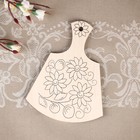 Сувенир «Доска разделочная», дерево 17,5×13,5 см, с контуром - Фото 1