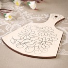 Сувенир «Доска разделочная», дерево 17,5×13,5 см, с контуром - Фото 2