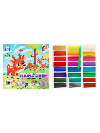 Пластилин «Луч. ZOO», 24 цвета, 360 г