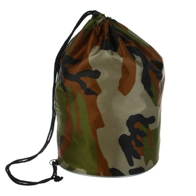 Мешок для обуви и мячей Calligrata стандарт, круглое дно, 360 х 220 мм, плотность 210 D, милитари