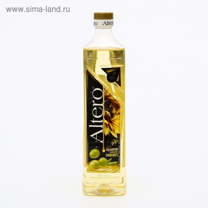 Масло подсолнечное с добавлением оливкового Altero Golden, рафинированное, 810 мл - Фото 1