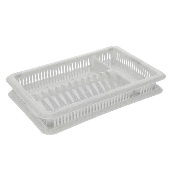 Сушилка для посуды с поддоном «Лилия», 48×30,5×8,5 см, цвет МИКС - фото 1886152501