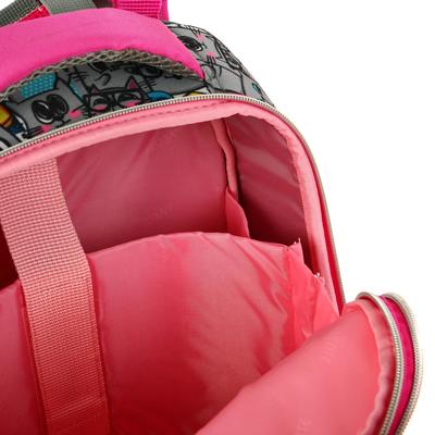 Рюкзак каркасный, deVENTE Sharp, 37 х 30 х 18 см, Cat Princess, серый/розовый