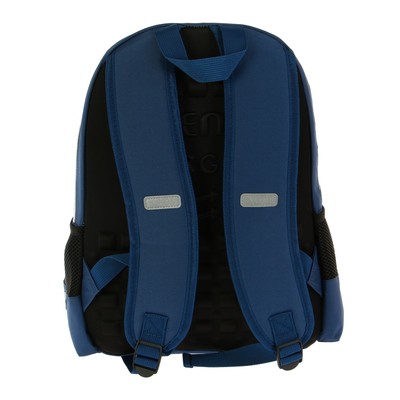 Рюкзак школьный эргономичная спинка deVENTE Basic, 38 х 32 х 18 см, Football Team, синий