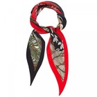Шарф женский текстильный, цвет, чёрный/красный, размер 33х115 - Фото 1