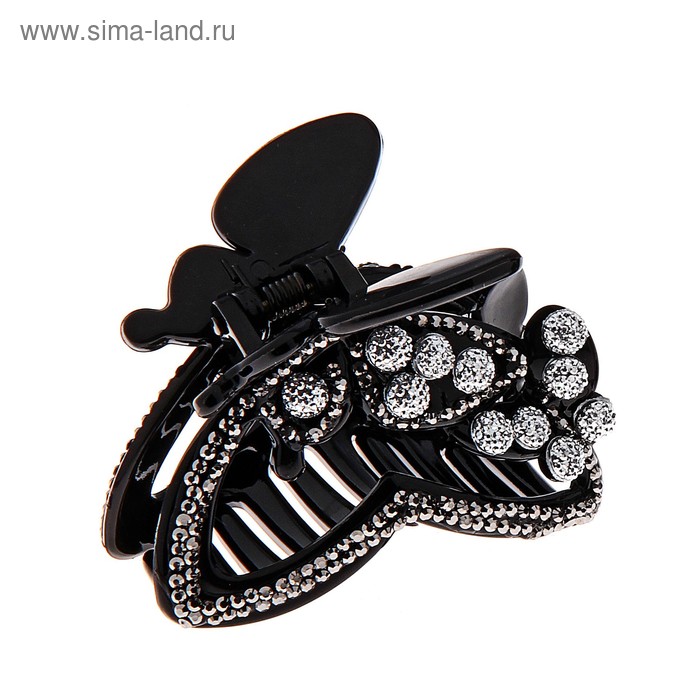 краб для волос день-ночь бабочки 6,5 см - Фото 1