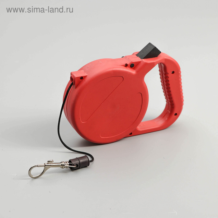 Рулетка, 7 м, до 35 кг, красная - Фото 1