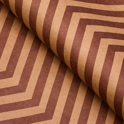 Бумага упаковочная, "Зиг-Заг", крафт, коричневая, 50 х 70 см