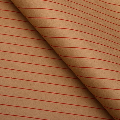 Бумага упаковочная, "Люрекс", крафт, красная, 50 х 70 см