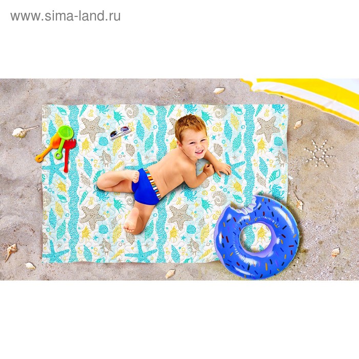 Пляжное покрывало «Нежное море», размер 90 × 140 см