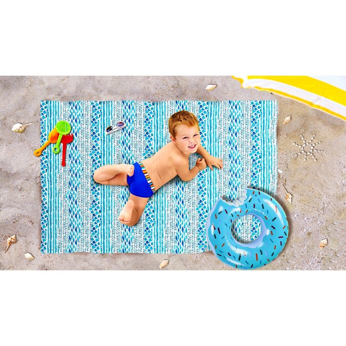 Пляжное покрывало «Морская мозаика», размер 90 × 140 см