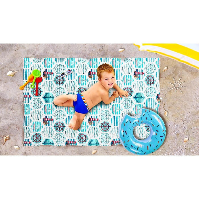 Пляжное покрывало «Море волнуется», размер 90 × 140 см