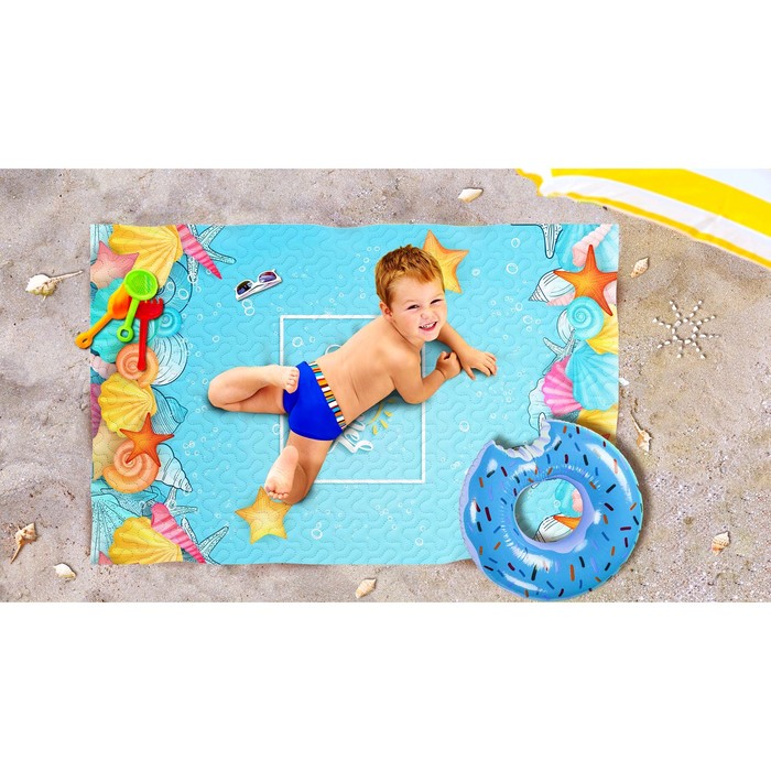 Пляжное покрывало «Морское лето», размер 90 × 140 см