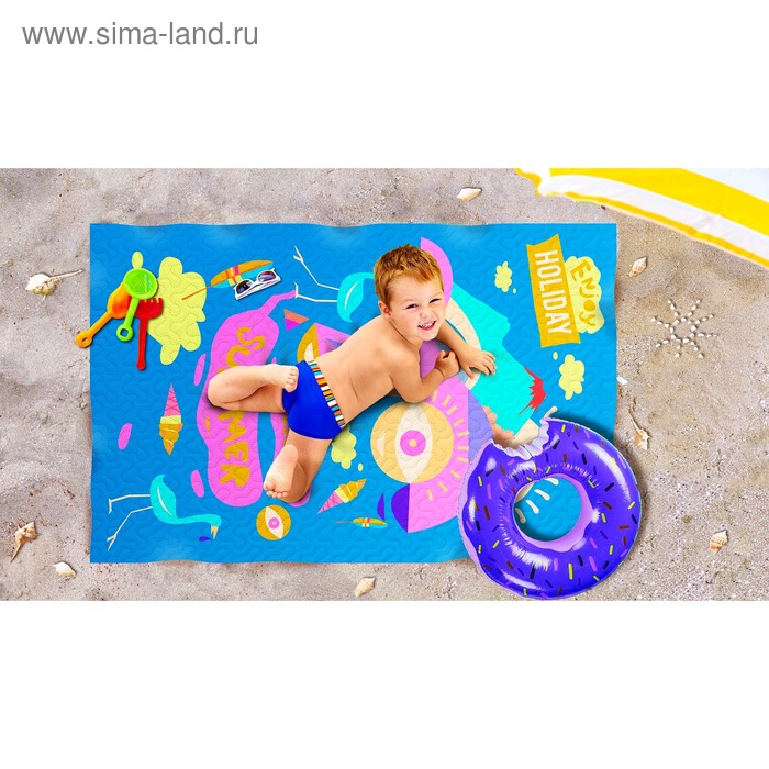 Пляжное покрывало «Каникулы в лето», размер 90 × 140 см