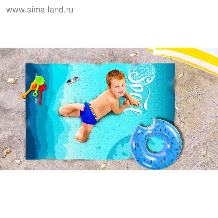 Пляжное покрывало «Голубой космос», размер 90 × 140 см