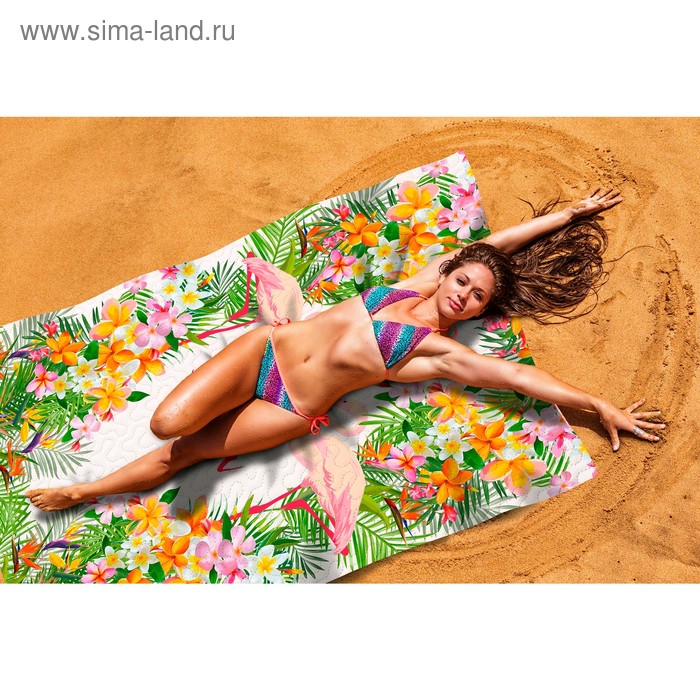 Пляжное покрывало «Тропическое лето», размер 145 × 200 см - Фото 1