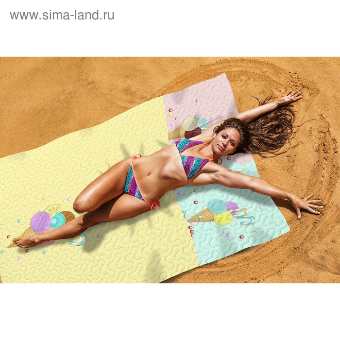 Пляжное покрывало «Сладкий отдых», размер 145 × 200 см