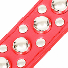 Ошейник "Сириус", кожзам с заклёпками, 56 х 3 см, ОШ 42-52, красный - Фото 6