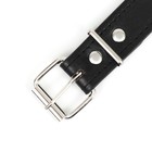 Ошейник «Сириус», 56×3 см, ОШ 42-52, с заклёпками, искусственная кожа, чёрный - Фото 5