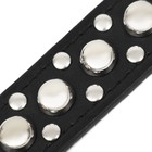 Ошейник «Сириус», 56×3 см, ОШ 42-52, с заклёпками, искусственная кожа, чёрный - Фото 6