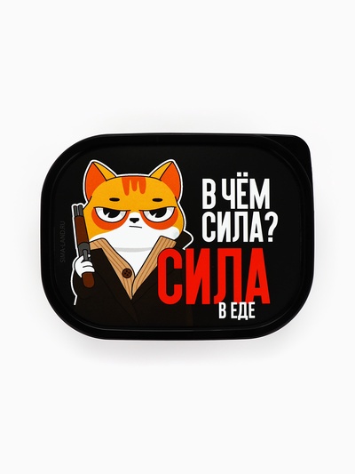 Ланч - бокс прямоугольный «В чём сила?», 500 мл